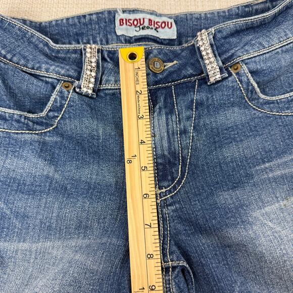 BISOU BISOU JEANS Women's Size‎ 6 Bling Rhinestone Bootcut Jeans - Picture 6 of 9